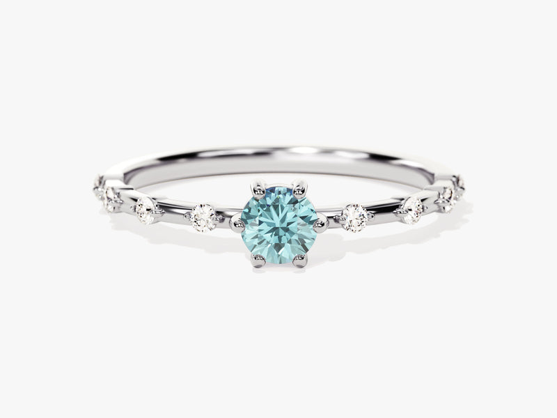 Aquamarine Birthstone Promise Ring