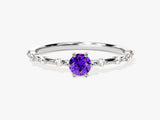 Amethyst Birthstone Promise Ring