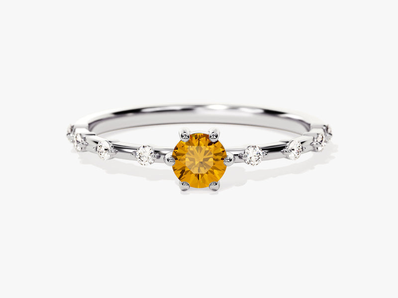 Citrine Birthstone Promise Ring