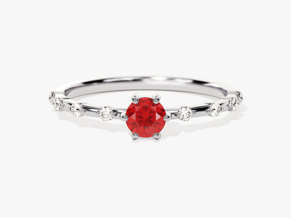 Ruby Birthstone Promise Ring