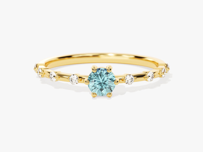 Aquamarine Birthstone Promise Ring