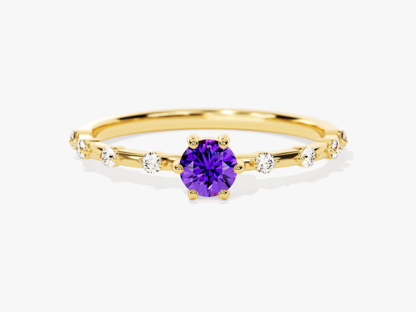 Amethyst Birthstone Promise Ring