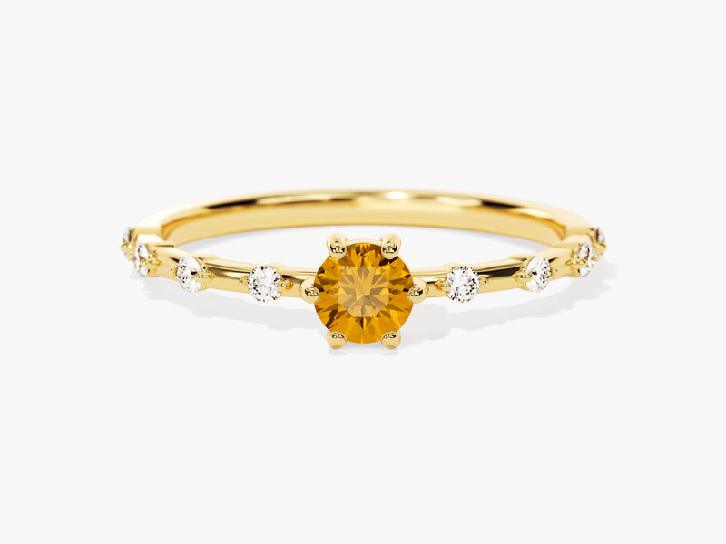 Citrine Birthstone Promise Ring