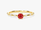 Ruby Birthstone Promise Ring