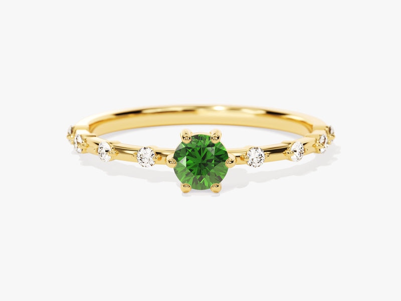 Emerald Birthstone Promise Ring