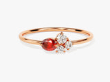 Cluster Ruby Birthstone Ring