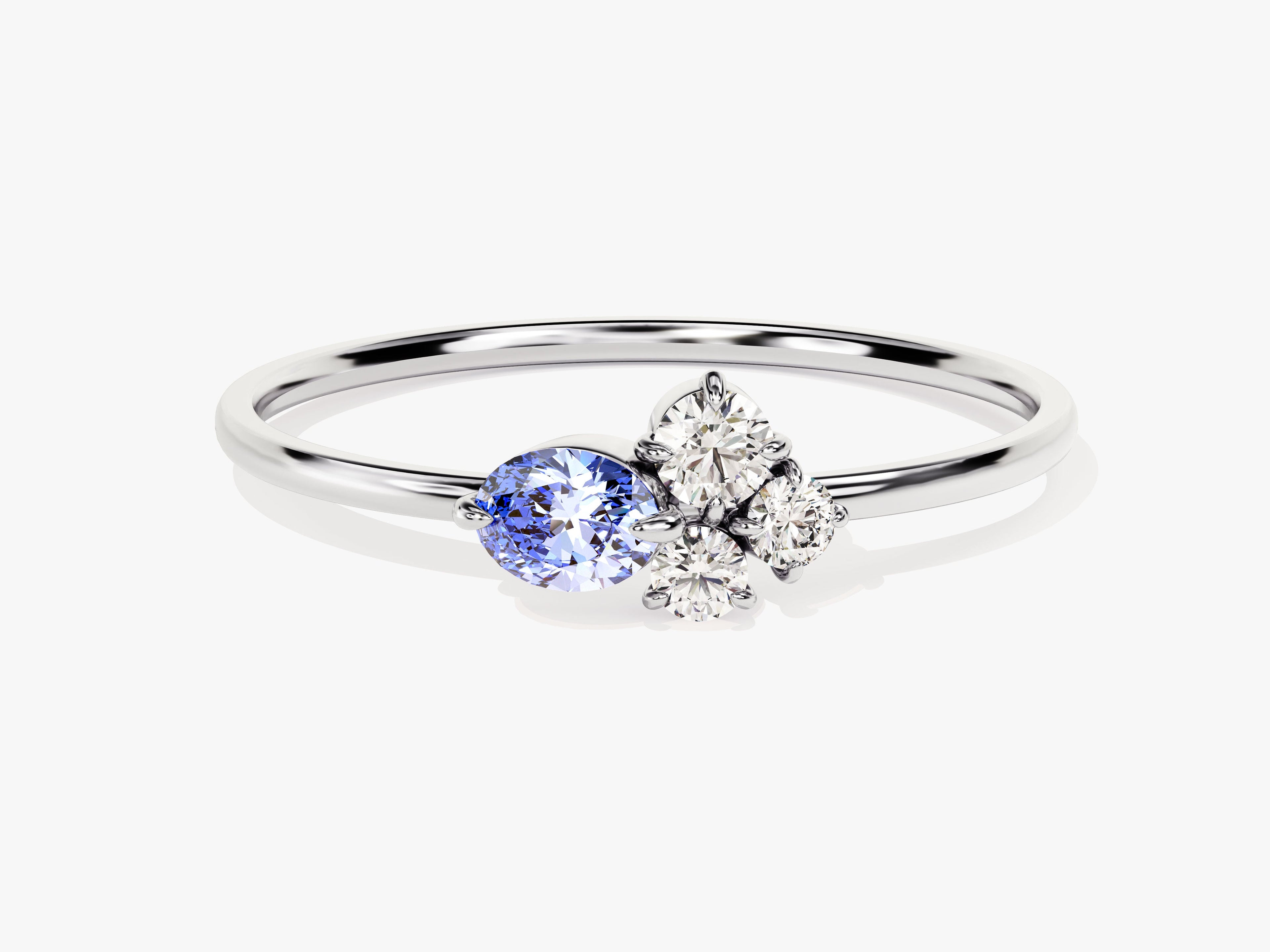 Cluster Alexandrite Birthstone Ring