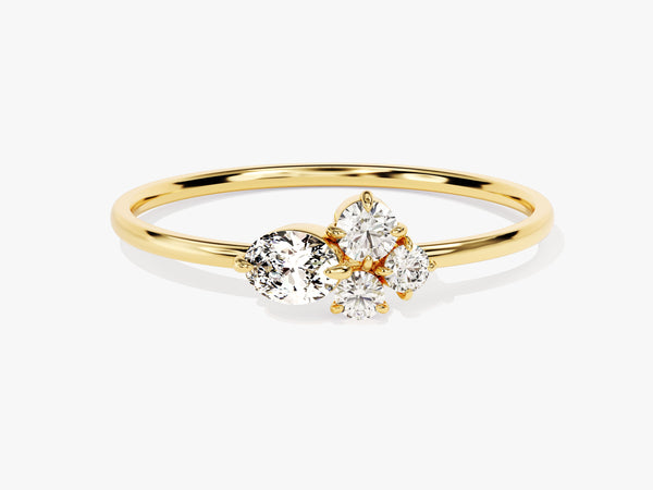 Cluster Diamond Birthstone Ring