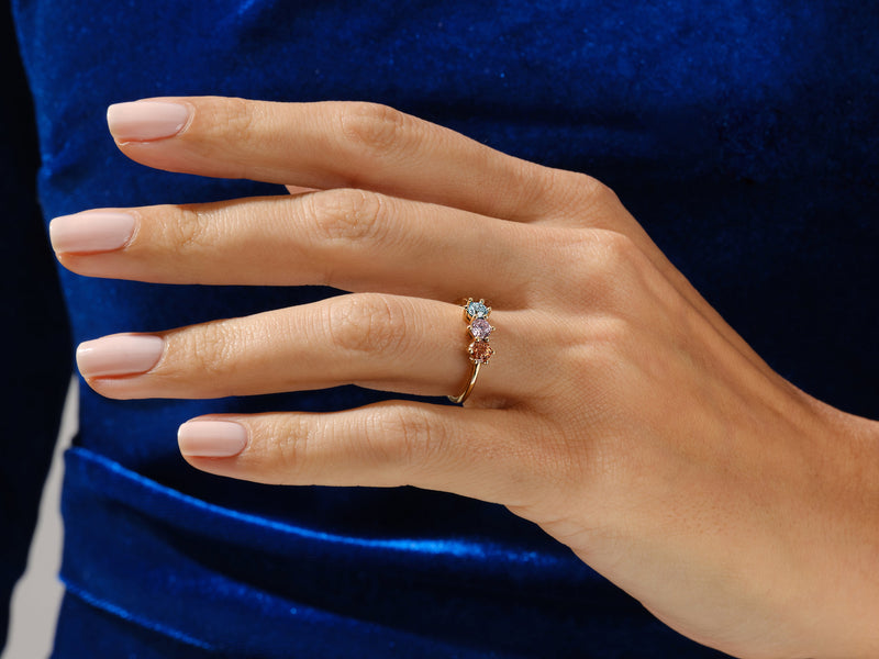 Round Family Birthstone Ring