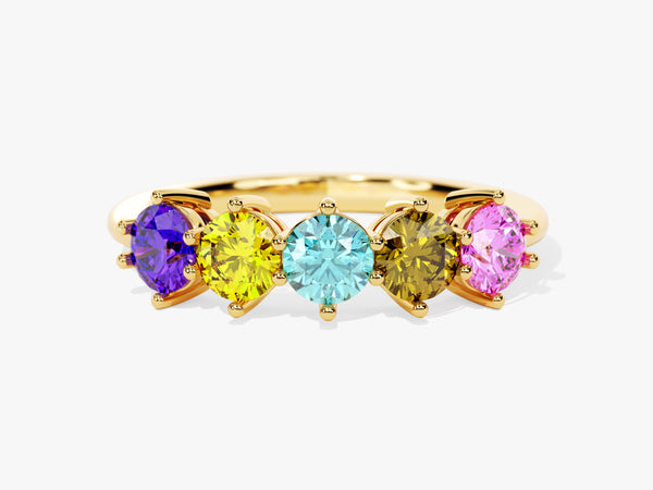 Round Family Birthstone Ring