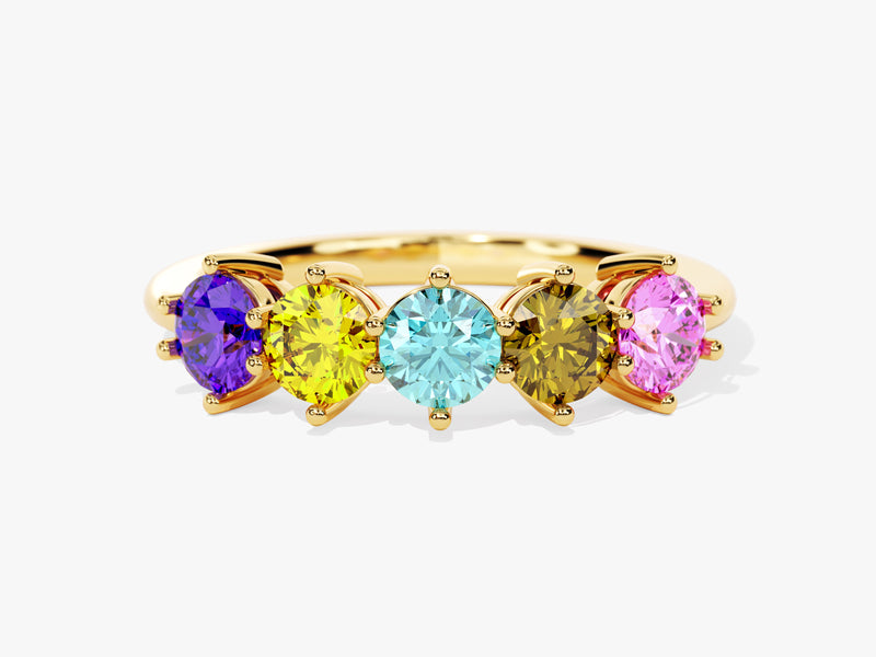 Round Family Birthstone Ring