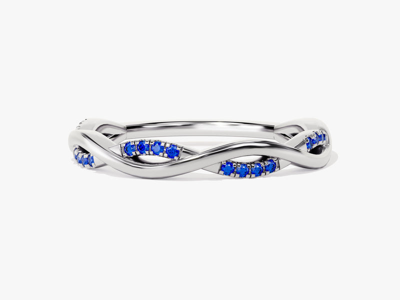 Twist Sapphire Birthstone Ring