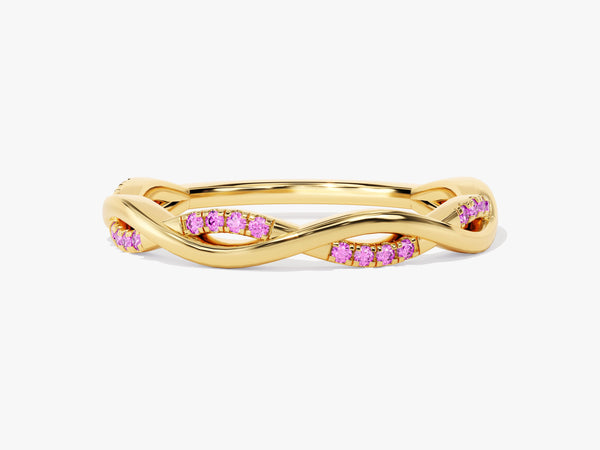 Twist Pink Tourmaline Birthstone Ring