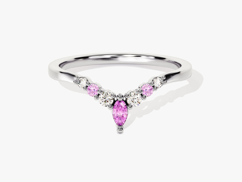 Contour Pink Tourmaline Birthstone Ring