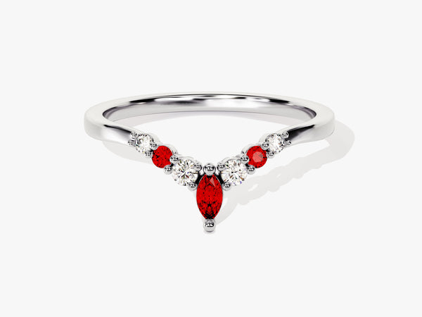 Contour Garnet Birthstone Ring