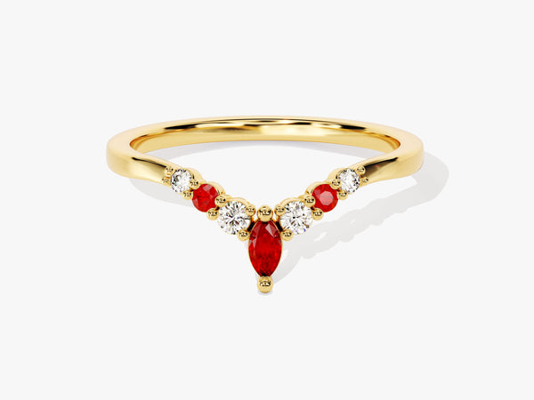 Contour Ruby Birthstone Ring