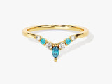 Contour Blue Topaz Birthstone Ring