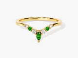 Contour Emerald Birthstone Ring