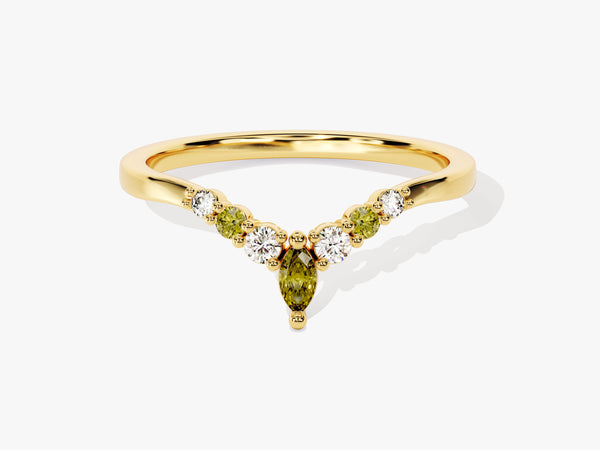 Contour Peridot Birthstone Ring