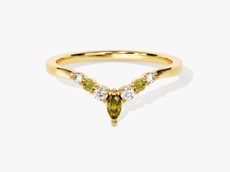 Contour Peridot Birthstone Ring