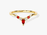 Contour Garnet Birthstone Ring