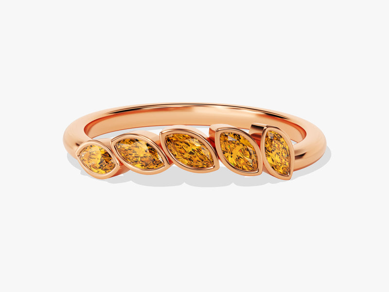 Vine Citrine Birthstone Ring