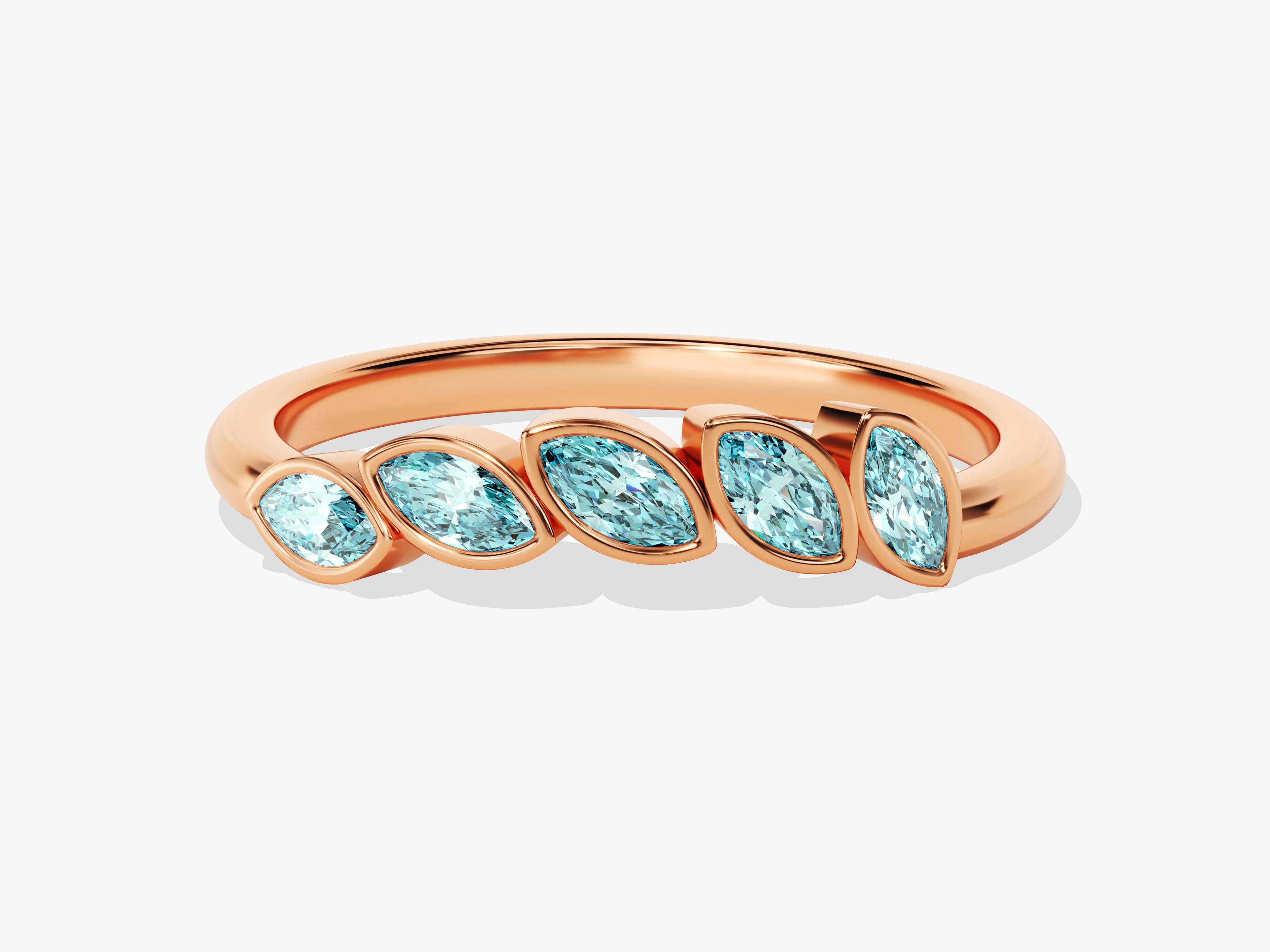 Vine Aquamarine Birthstone Ring