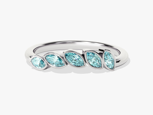 Vine Aquamarine Birthstone Ring