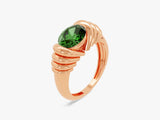 Bold Emerald Birthstone Statement Ring