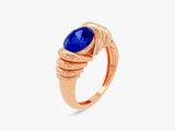 Bold Sapphire Birthstone Statement Ring