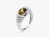 Bold Peridot Birthstone Statement Ring