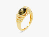 Bold Peridot Birthstone Statement Ring