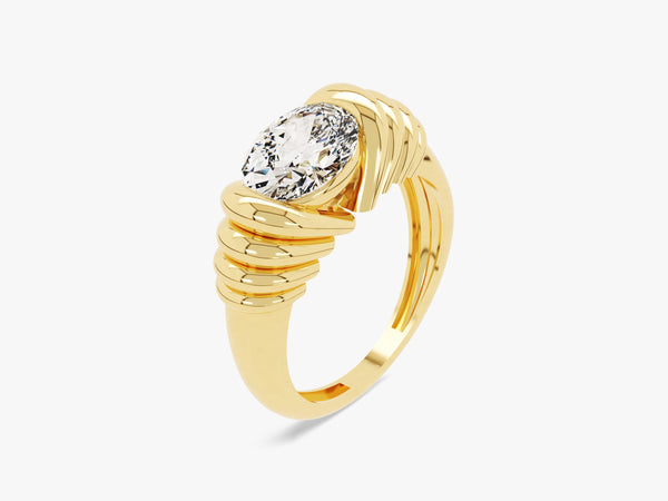 Bold Diamond Birthstone Statement Ring