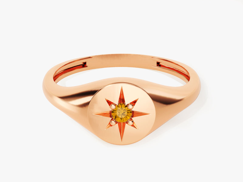 Polaris Citrine Birthstone Ring