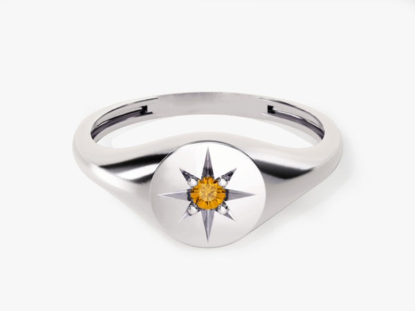 Polaris Citrine Birthstone Ring