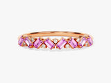 Zig Zag Pink Tourmaline Birthstone Ring