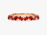 Zig Zag Garnet Birthstone Ring