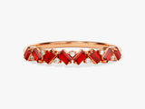 Zig Zag Ruby Birthstone Ring