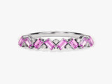 Zig Zag Pink Tourmaline Birthstone Ring