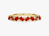 Zig Zag Garnet Birthstone Ring