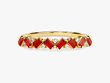 Zig Zag Ruby Birthstone Ring