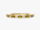 Baguette Peridot Birthstone Ring