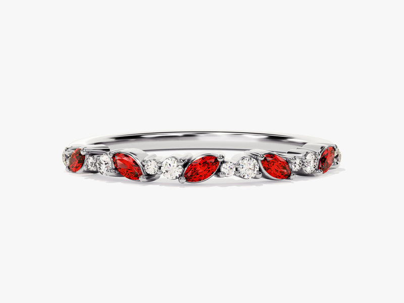 Marquise Garnet Birthstone Ring