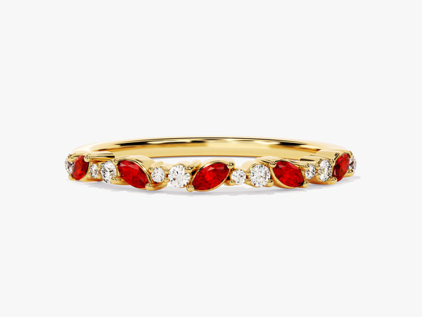 Marquise Ruby Birthstone Ring