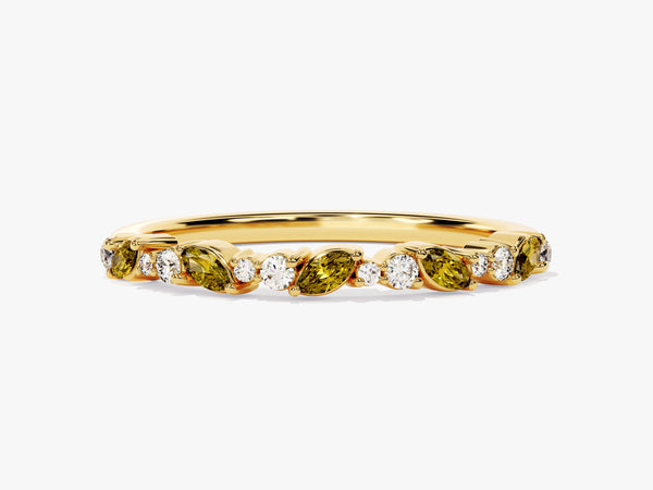 Marquise Peridot Birthstone Ring