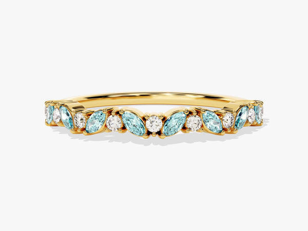 Blossom Aquamarine Birthstone Ring