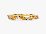 Petite Cluster Citrine Birthstone Ring