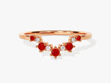 Ruby Birthstone Crown Ring