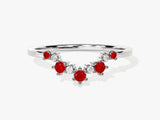 Ruby Birthstone Crown Ring