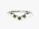 Emerald Birthstone Crown Ring